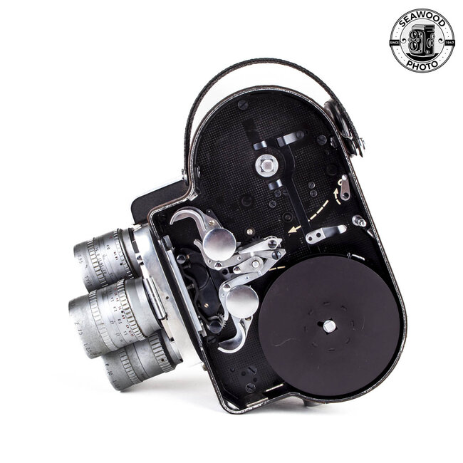 Bolex H16 Reflex with 3 Angenieux Retrofocus Lenses GOOD