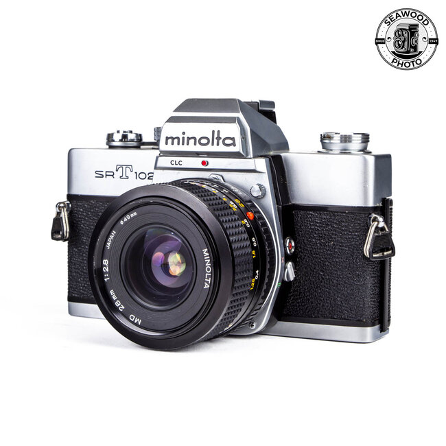Minolta SRT102 w/ MD 28mm f/2.8 (No Meter) GOOD