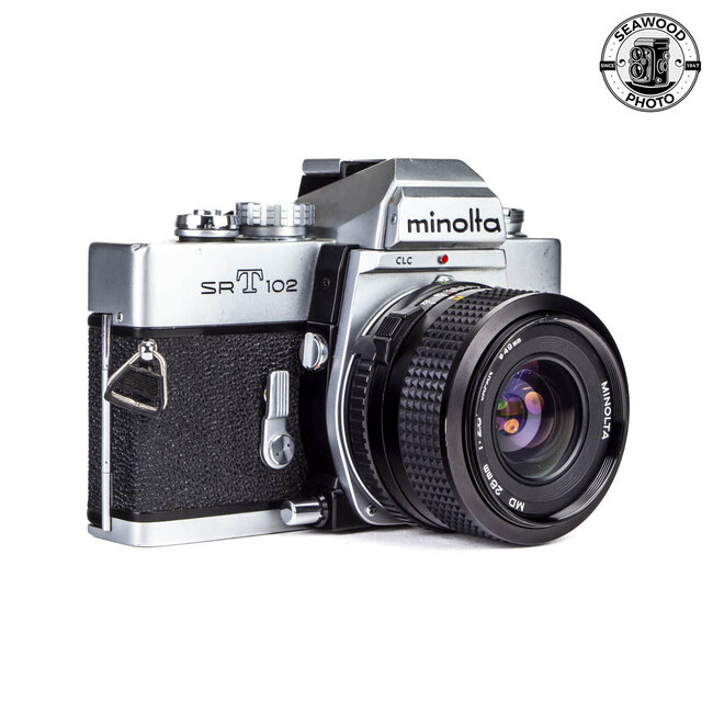 Minolta SRT102 w/ MD 28mm f/2.8 (No Meter) GOOD