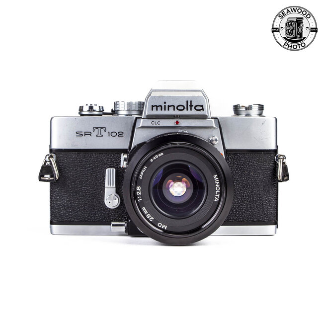 Minolta SRT102 w/ MD 28mm f/2.8 (No Meter) GOOD