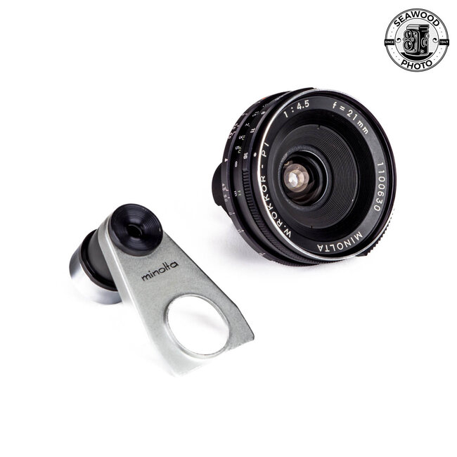 Minolta W.Rokkor-PI 21mm f4.5 w/ Finder GOOD+