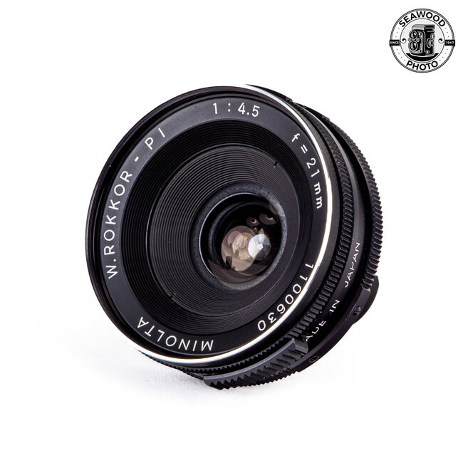 Minolta W.Rokkor-PI 21mm f4.5 w/ Finder GOOD+