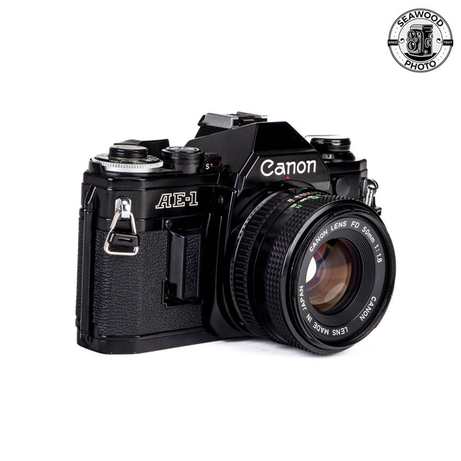Canon AE-1 w/50mm f1.8 Black GOOD+