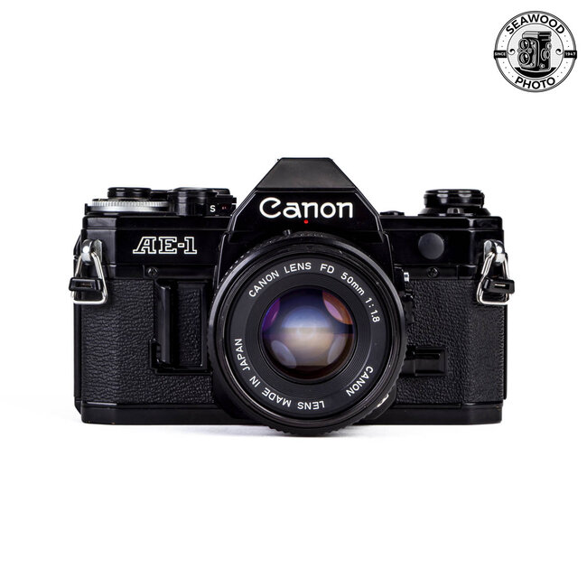 Canon AE-1 w/50mm f1.8 Black GOOD+