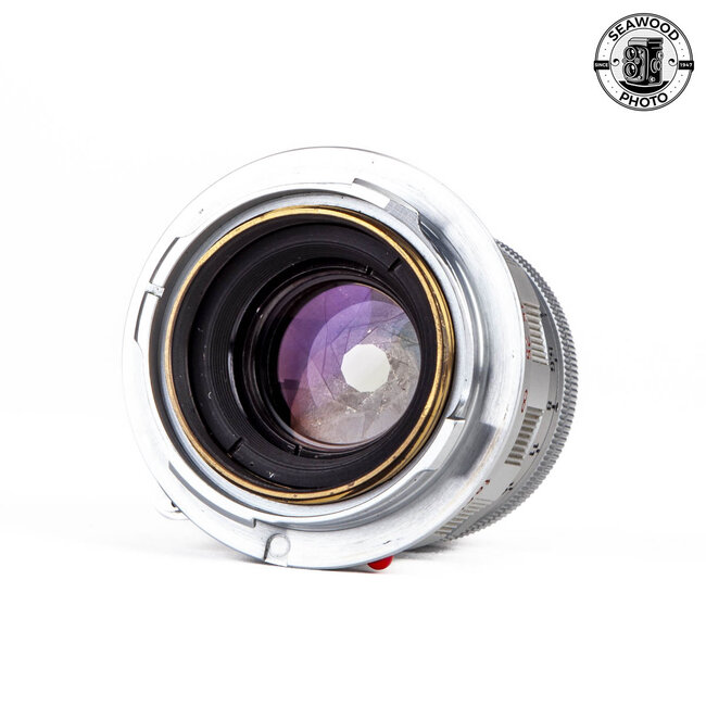 Leica 50mm f2 Summicron-M Dual Scale w/ Hood GOOD+
