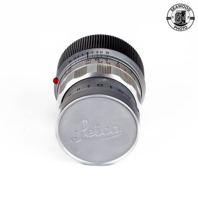 Leica 50mm f2 Summicron-M Dual Scale w/ Hood GOOD+
