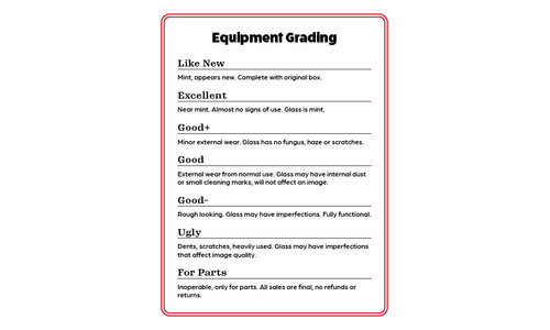Equipment Grading
