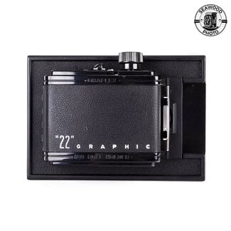 Graflex 22 120 Back for 4x5 Cameras;  6x6 Format EXCELLENT