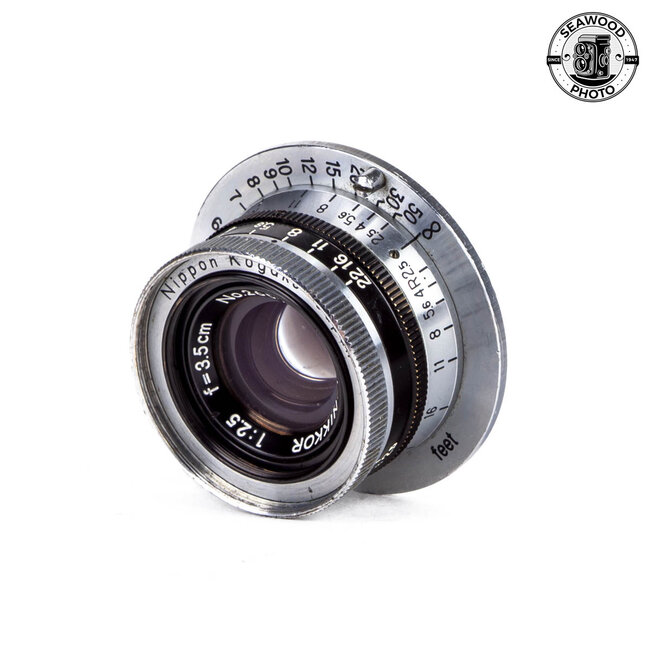 Nikon W-Nikkor 35mm f/2.5 Black Belt  Lens in Leica M39 Mount EXCELLENT