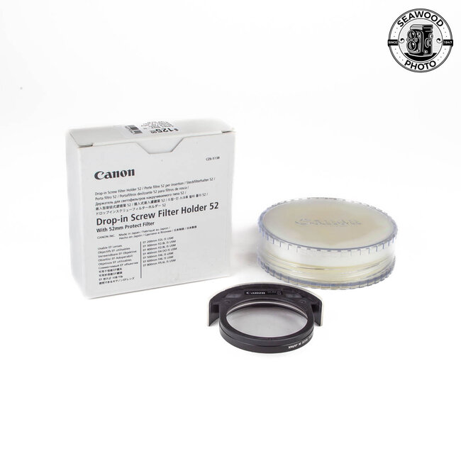 Canon Drop-in Screw Filter Holder 52 w/52 Protect Filter LIKE NEW