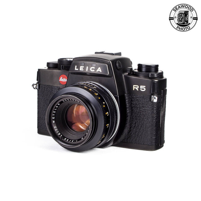 Leica R5 SLR w/ 50mm f/2 Summicron-R 1-Cam GOOD+
