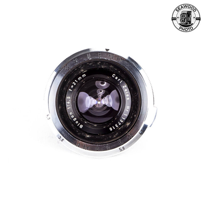 Carl Zeiss Biogon 21mm f/4.5 w/ Original Finder + Caps GOOD