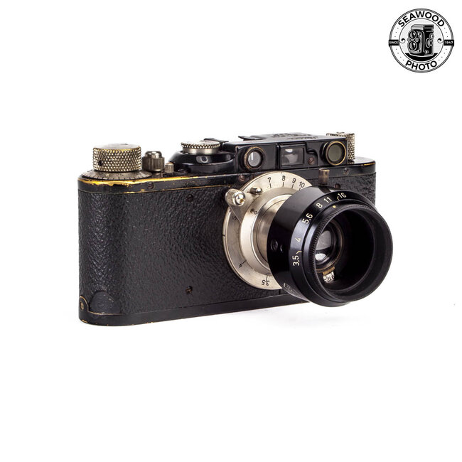 Leica I Conversion II Black Paint Camera with 50mm f/3.5 Elmar