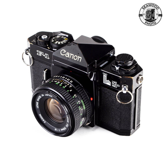 Canon F-1 Lake Placid 1980 Winter Olympics Edition w/ FD 50mm f/1.8 GOOD