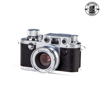 Minox Classic Leica IIIf w/Presentation Case Takes Minox Film EXCELLENT