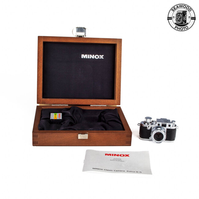 Minox Classic Leica IIIf w/Presentation Case Takes Minox Film EXCELLENT