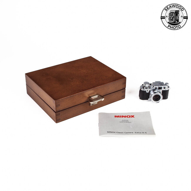 Minox Classic Leica IIIf w/Presentation Case Takes Minox Film EXCELLENT