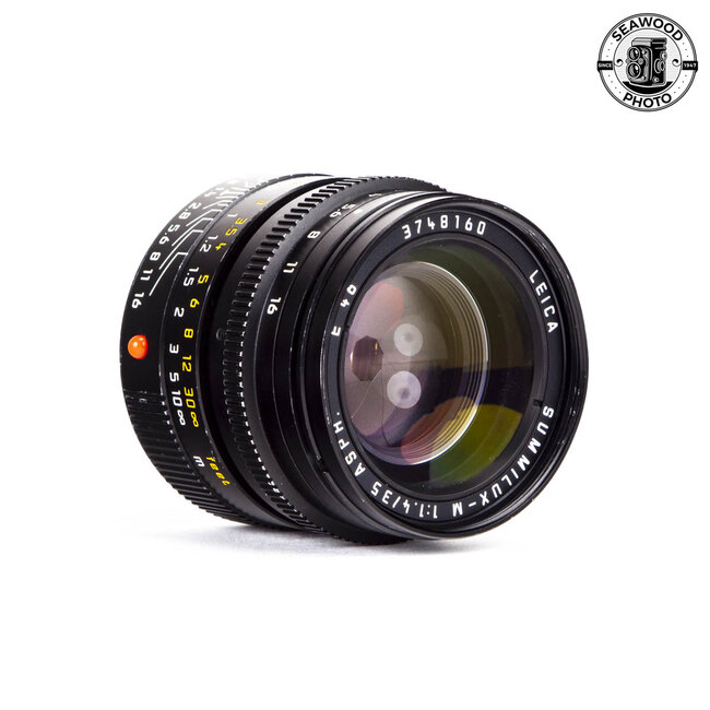 Leica Summilux M 35mm f/1.4 ASPH Black Lens 11874 GOOD