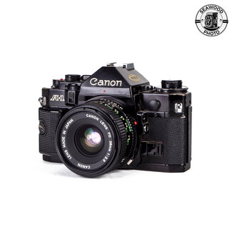 Canon Canon A-1 35mm SLR w/ FD 28mm f/2.8 GOOD