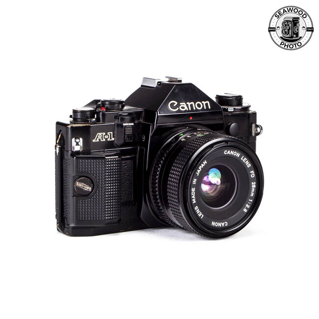 Canon A-1 35mm SLR w/ FD 28mm f/2.8 GOOD