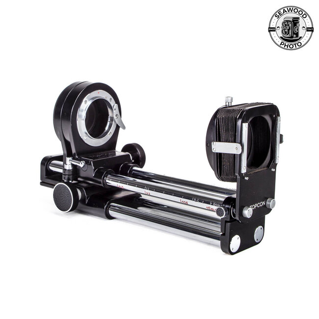 TOPCON Double Rail Bellows Mdl.3 w/58mm f/3.5 Macro Topcor EXCELLENT