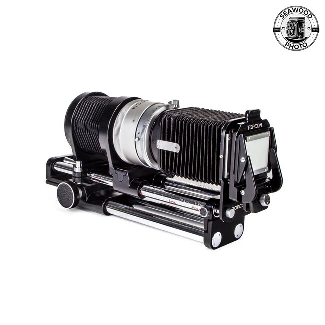 TOPCON Double Rail Bellows Mdl.3 w/58mm f/3.5 Macro Topcor EXCELLENT