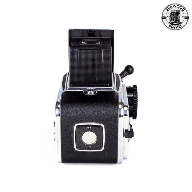 Hasselblad 500 C/M w/CF 80mm f2.8 Zeiss Planar, WLF, and A12 Back GOOD