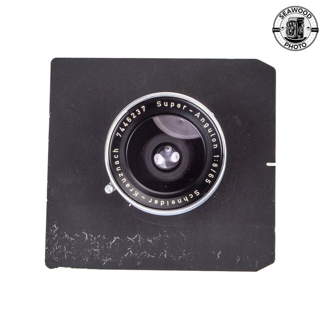 Schneider 65mm f/8 Super-Angulon 4x5 Lens in Synchro-Compur Shutter EXCELLENT