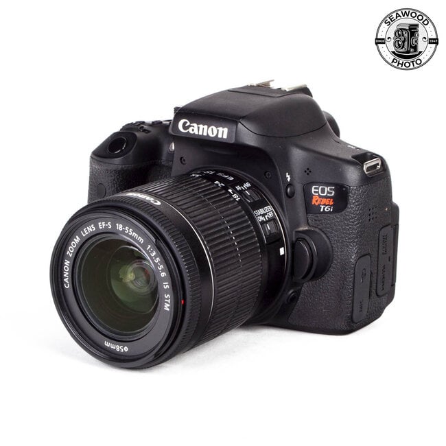 Canon EOS Rebel T6i 24MP w/ 18-55mm f/3.5-5.6 GOOD+
