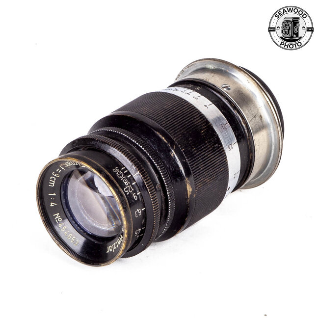 Leica 90mm f/4 Elmar M39 Mount Black Paint GOOD