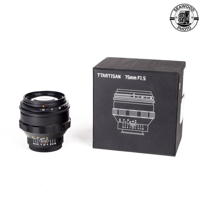 TTArtisan 75mm F1.5 Swirly Bokeh Full Frame Pentax  M42 Mount LIKE NEW