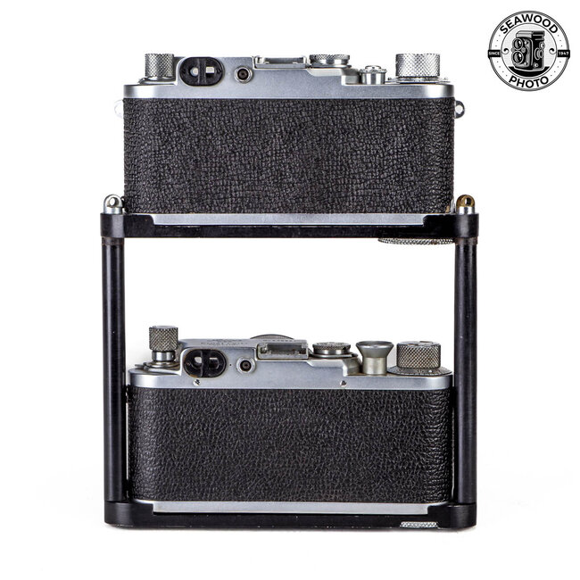 Reporter's Double Camera Holder Bracket for Leica Thread Mount Cameras GOOD