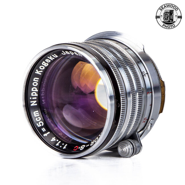 Nikon Nikkor S.C 50mm f/1.4 M39 w/ M Mount Adapter GOOD+