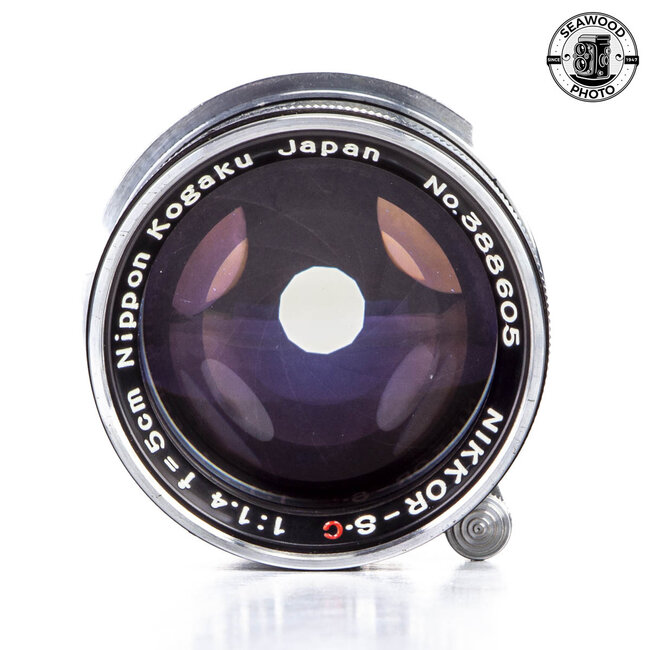 Nikon Nikkor S.C 50mm f/1.4 M39 w/ M Mount Adapter GOOD+