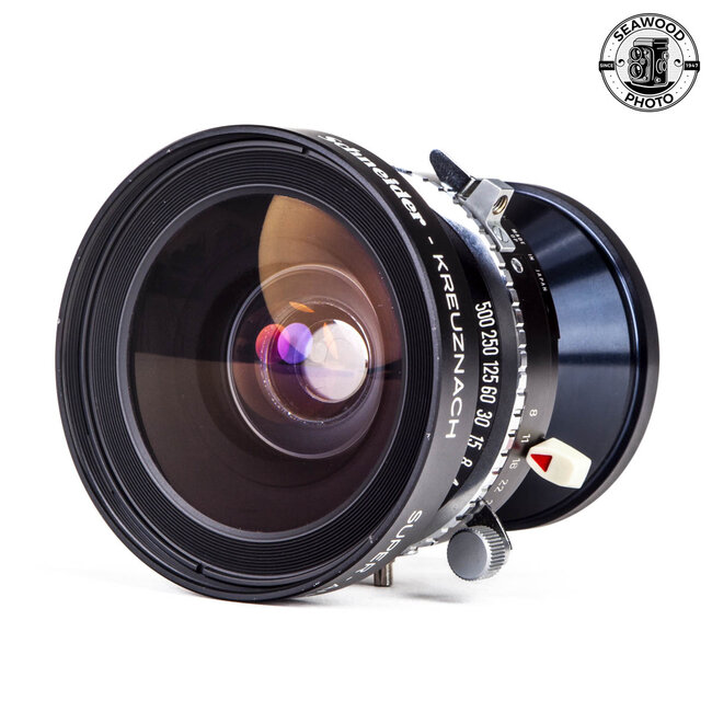 Schneider 90mm f/8 Super Angulon 4x5 Lens in Copal 0 Shutter EXCELLENT