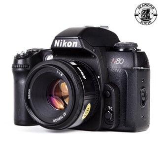 Nikon Nikon N80 35mm SLR w/ AF Nikkor 50mm f/1.8 GOOD+