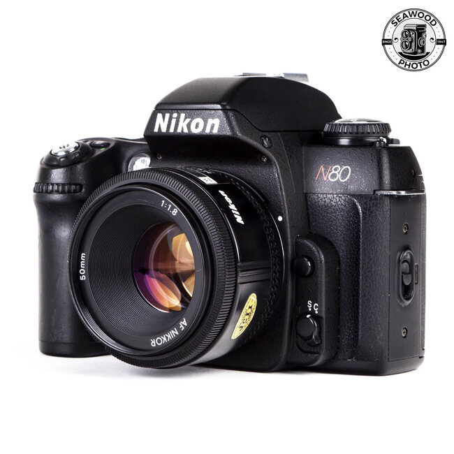 Nikon N80 35mm SLR w/ AF Nikkor 50mm f/1.8 GOOD+