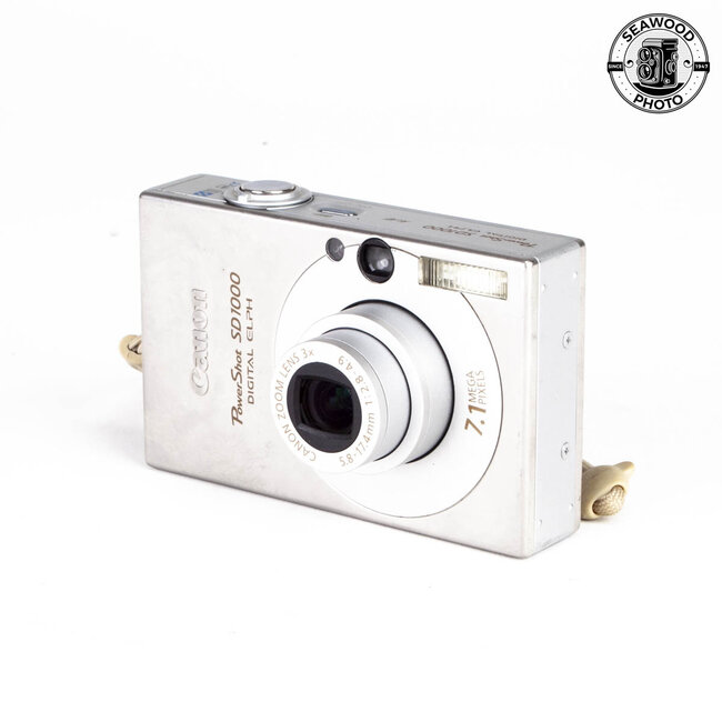 Canon PowerShot SD1000 7.1MP Point & Shoot w/ SD Card GOOD