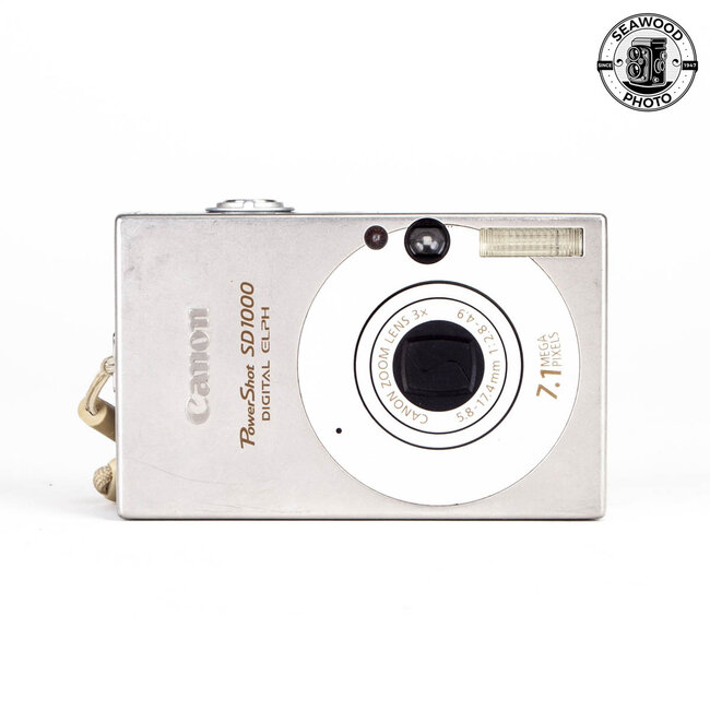 Canon PowerShot SD1000 7.1MP Point & Shoot w/ SD Card GOOD