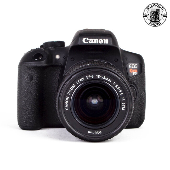 Canon Rebel T6i 24.2mp w/18-55mm lens GOOD