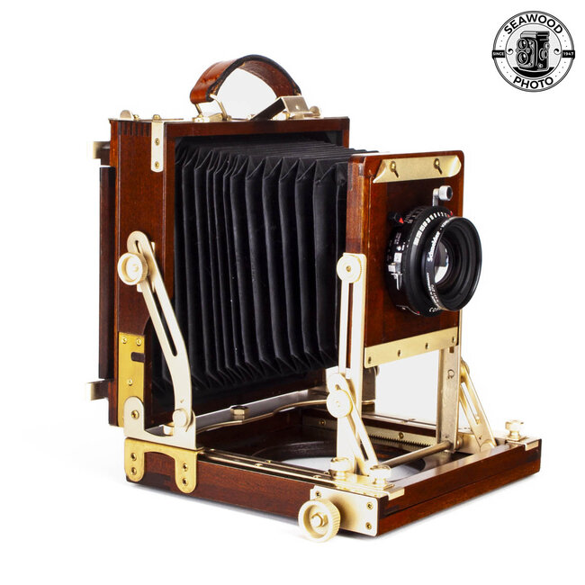 Wood 4x5 Folding Field Camera w/Schneider 135mm f/5.6 Apo-Symmar GOOD+
