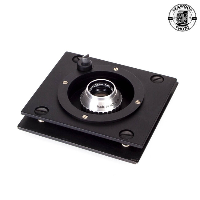 Delta Bes-Align 4x4" Adjustable Lens Board w/Kodak 50mm f/4.5 Ektar GOOD+