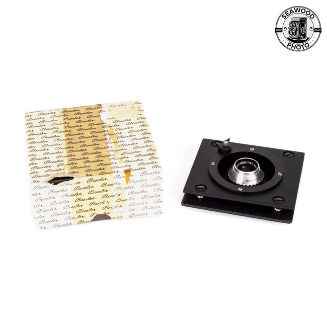 Delta Bes-Align 4x4" Adjustable Lens Board w/Kodak 50mm f/4.5 Ektar GOOD+