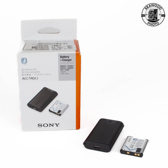 Sony Battery Kit ACC-TRDCJ  Type J with Charger BC-DCJ and Battery NP-BJ1 LIKE NEW