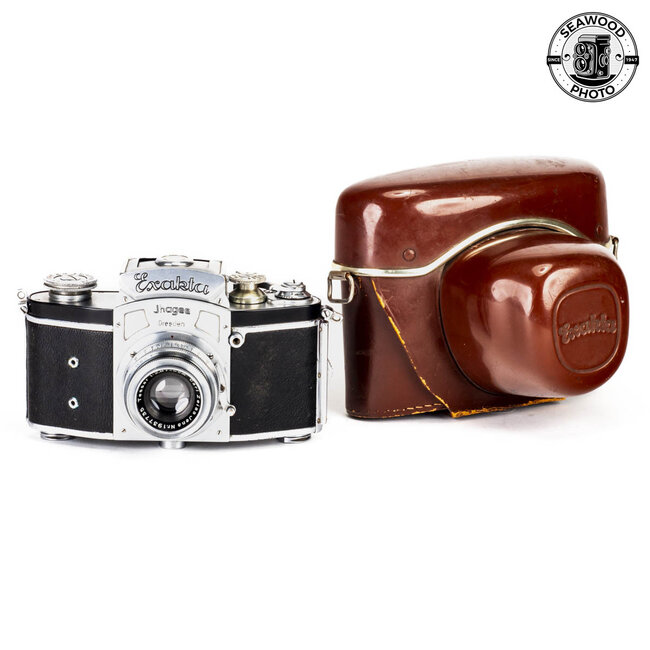 Kine Exakta 1 Round Magnifier w/Zeiss 50mm f/2.8 Tessar GOOD