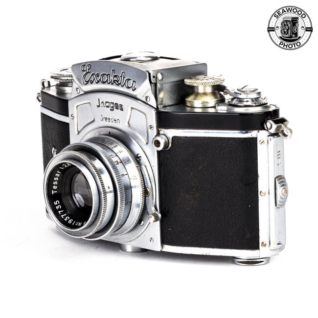 Kine Exakta 1 Round Magnifier w/Zeiss 50mm f/2.8 Tessar GOOD