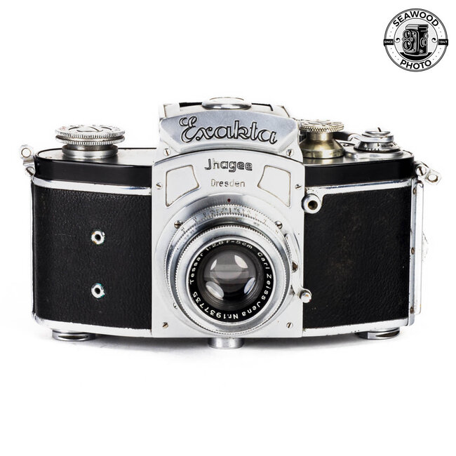 Kine Exakta 1 Round Magnifier w/Zeiss 50mm f/2.8 Tessar GOOD