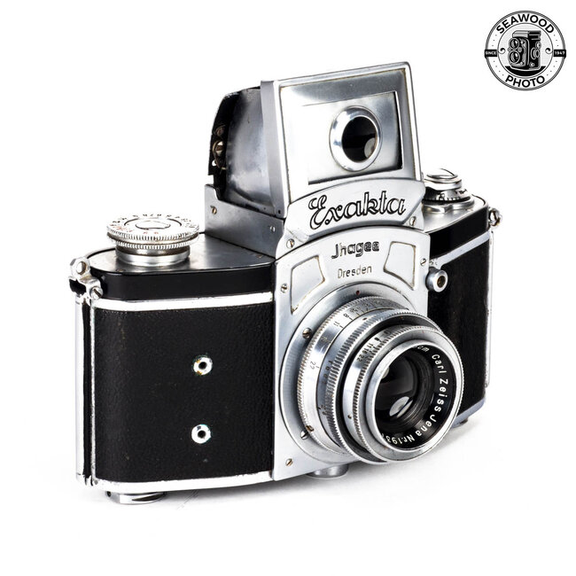 Kine Exakta 1 Round Magnifier w/Zeiss 50mm f/2.8 Tessar GOOD