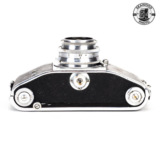 Kine Exakta 1 Round Magnifier w/Zeiss 50mm f/2.8 Tessar GOOD