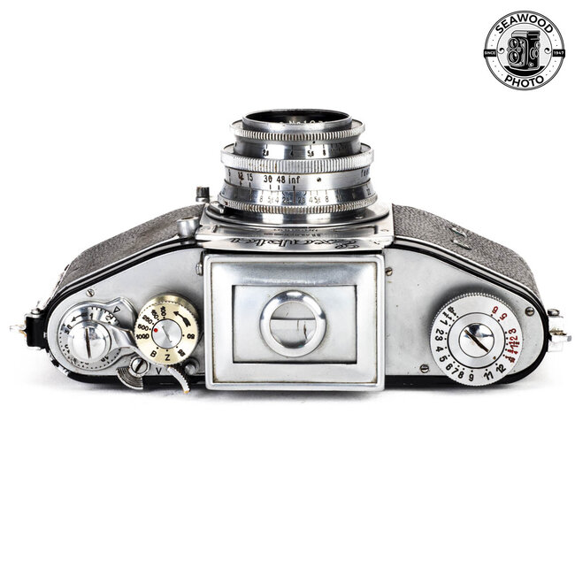 Kine Exakta 1 Round Magnifier w/Zeiss 50mm f/2.8 Tessar GOOD